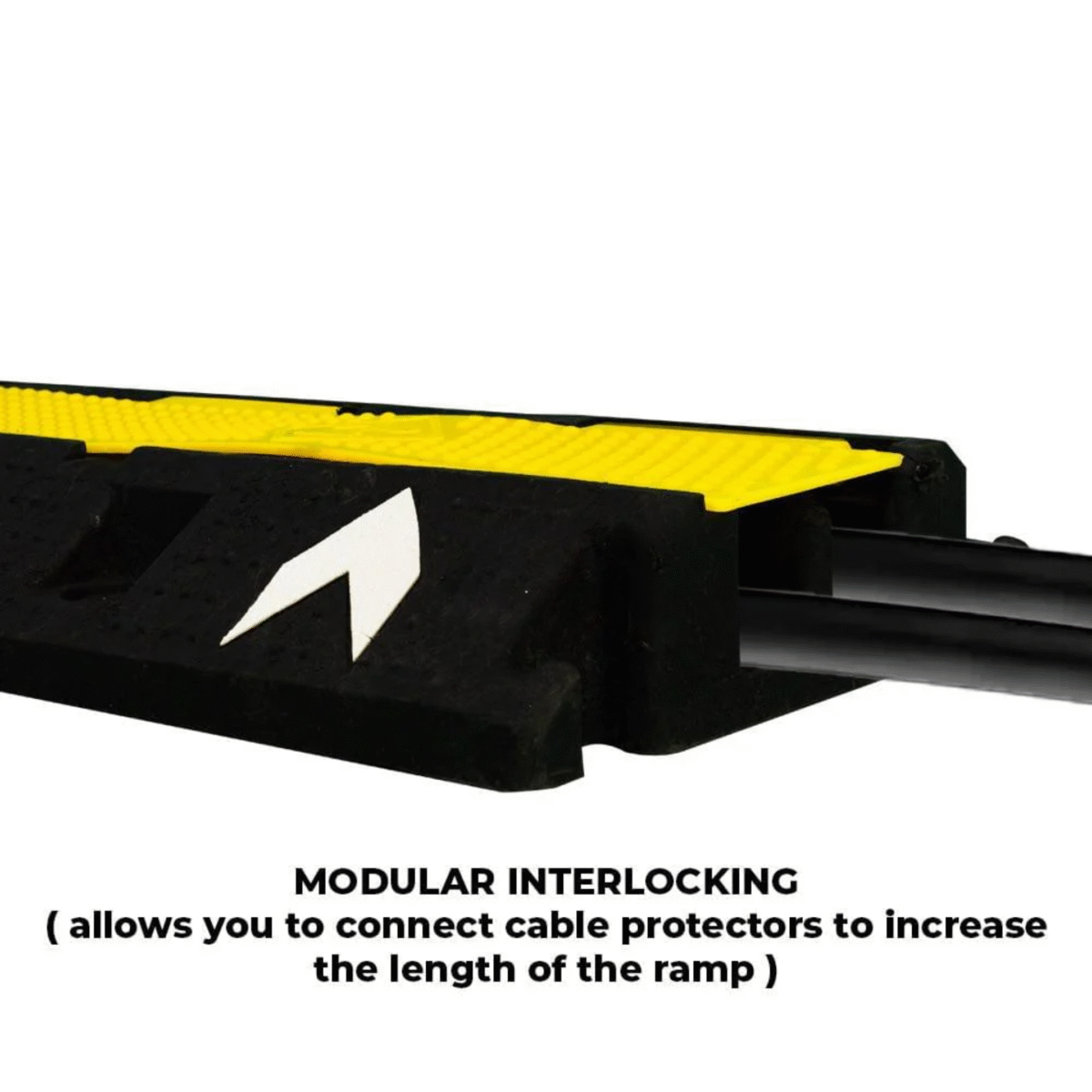 2 Channel PVC Reflective Cable Protector Ramp with Flip Open Lid