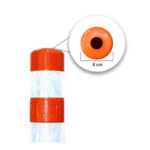 Delineator 100CM Orange AHSL-12211 UB R Unbreakable with Reflective Stripes
