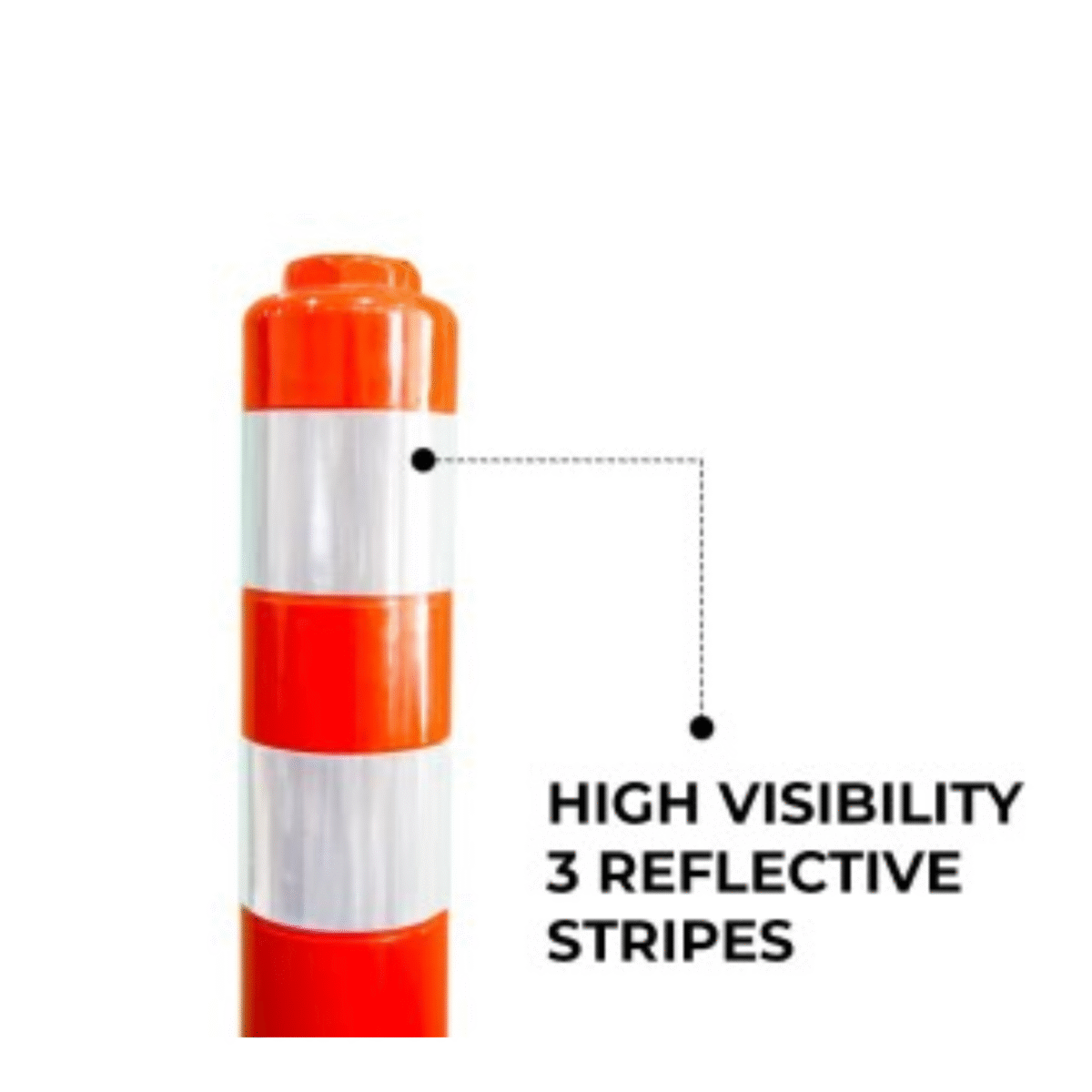 Delineator 70CM Orange Socket Traffic Post