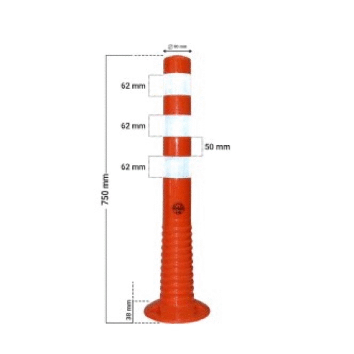 Delineator 75 CM Orange TPE Traffic Safety Post