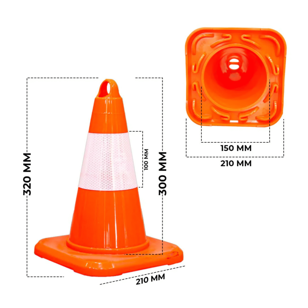 PVC Traffic Cone 32CM 1 Reflective