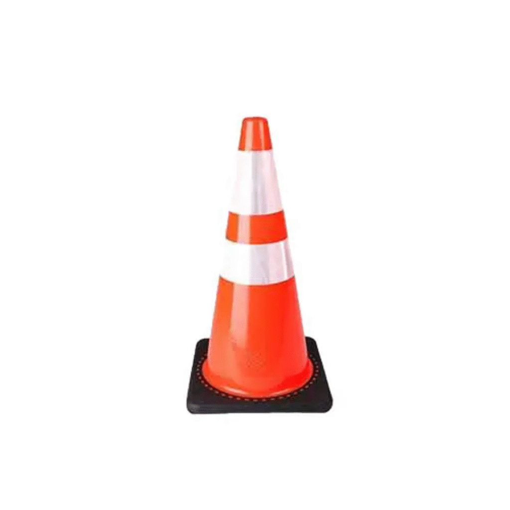 PVC Traffic Cone - 70cm with Black Base