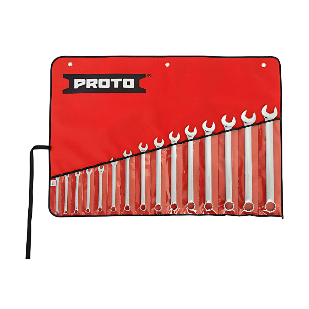 Proto J1200SPL 15-Piece Full Polish Combination Spline Wrench Set, 12 Pt.