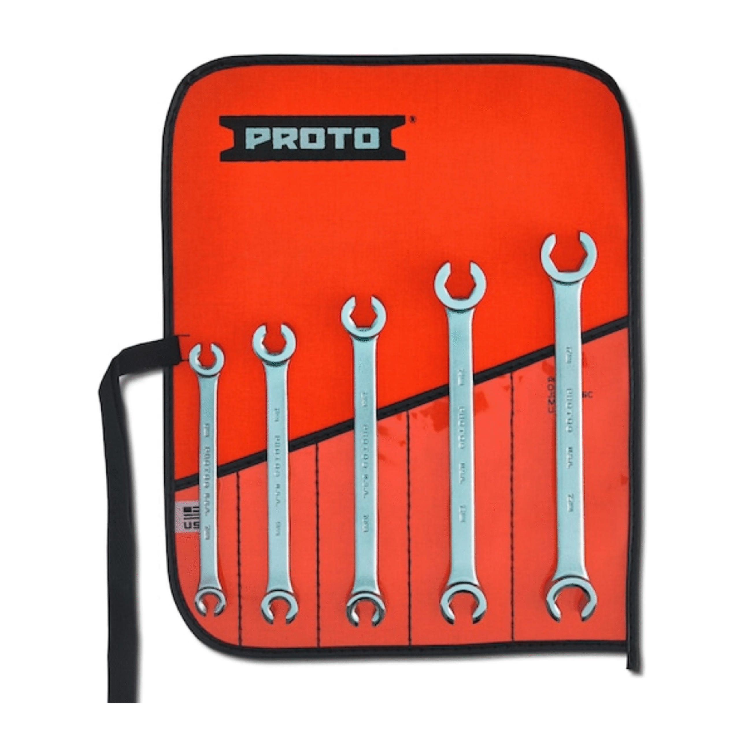 Proto J3700M Flare Nut Wrench Set, Alloy Steel, Satin, 7mm to 17 mm Range of Head Sizes, 5 Tools