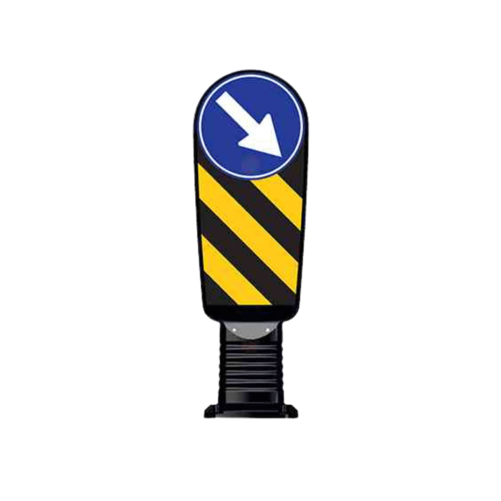 Refuge Delineator 100CM Black Traffic Guide