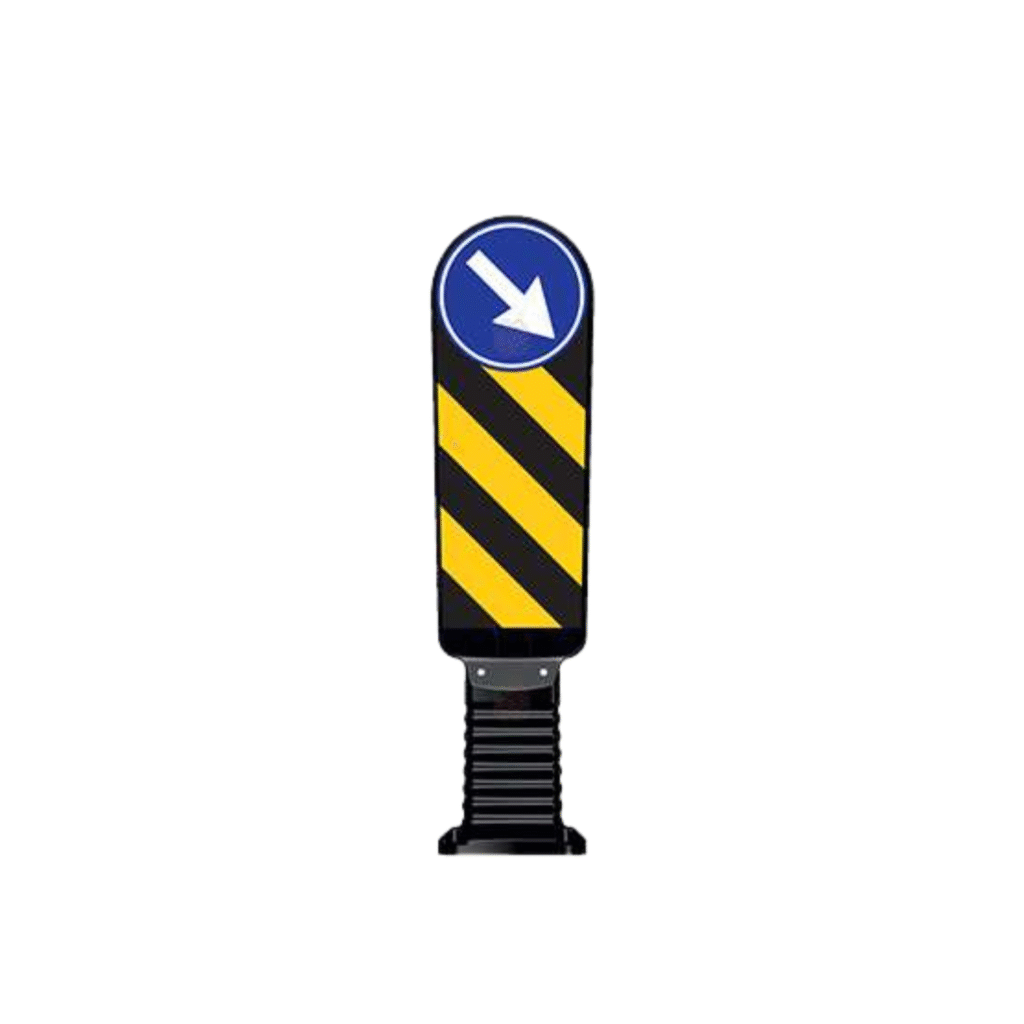 Refuge Delineator 90CM Black Traffic Guide
