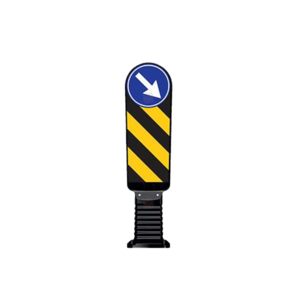 Refuge Delineator 90CM Black Traffic Guide