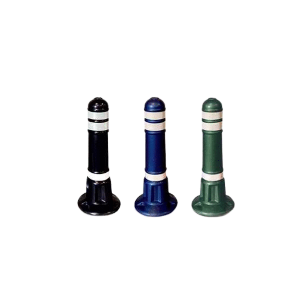 Refuge Post 500cm AHSL-12223 UB R with Reflective Tape and Chain Hole