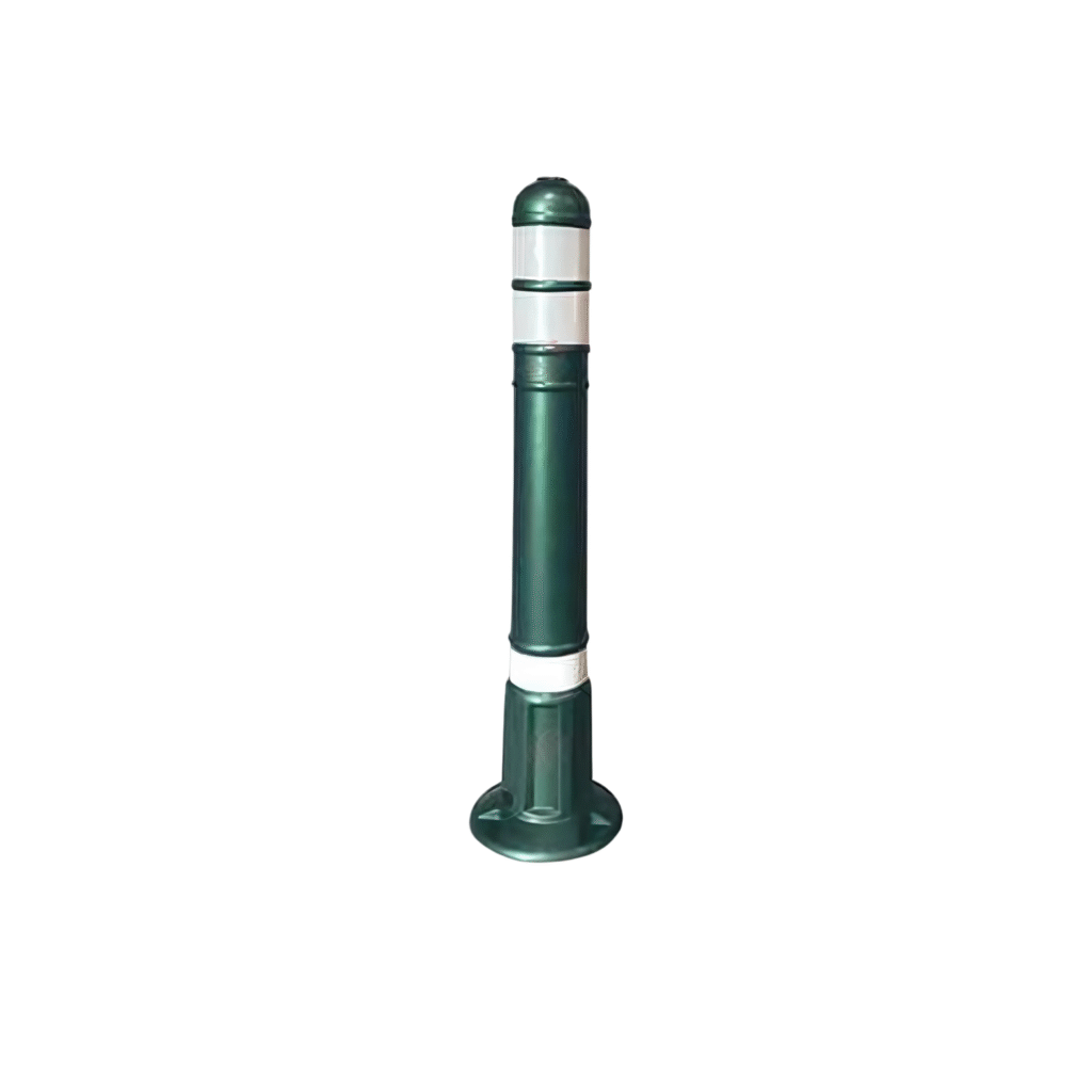 Refuge Post 800cm Green Traffic Bollard