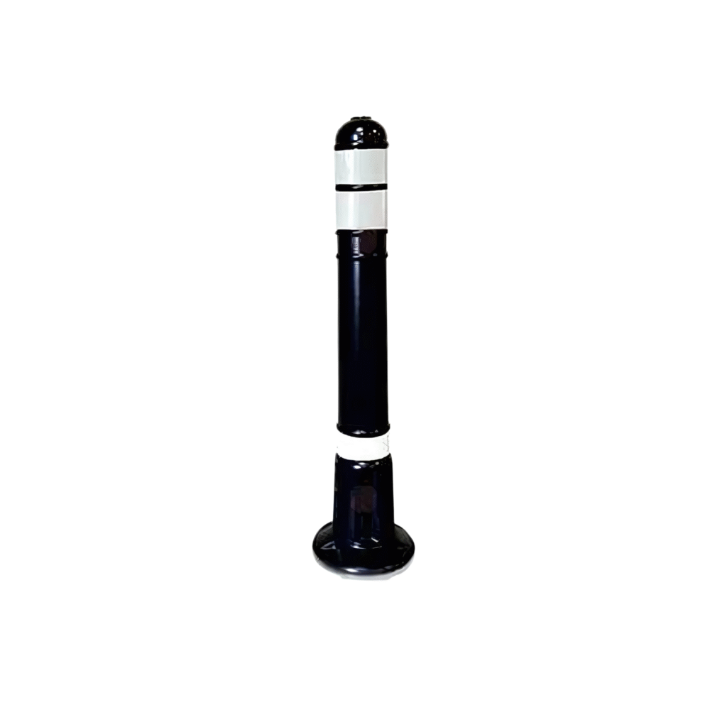 Refuge Post 80cm Black Traffic Barrier