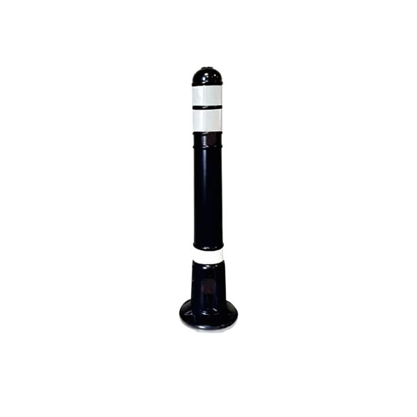 Refuge Post 80cm Black Traffic Barrier