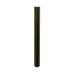 Rubber Corner Guard with Yellow Strip & GI Plate - 75x75x100cm