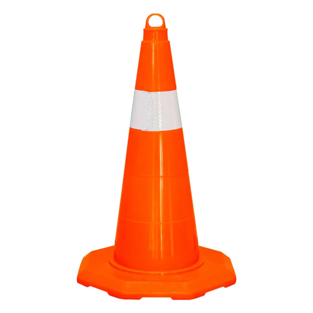 Traffic Cone 50 MM for Safety  Unbreakable Full Soft PVC Reflective Traffic Cone
