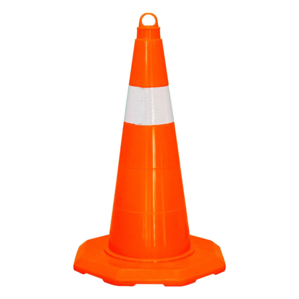 Traffic Cone 70 MM for Safety | Unbreakable Full Soft PVC Reflective Traffic Cone