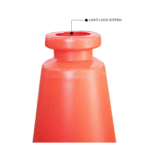 Traffic Cone 75 x 40CM PPC with PE Base - Red
