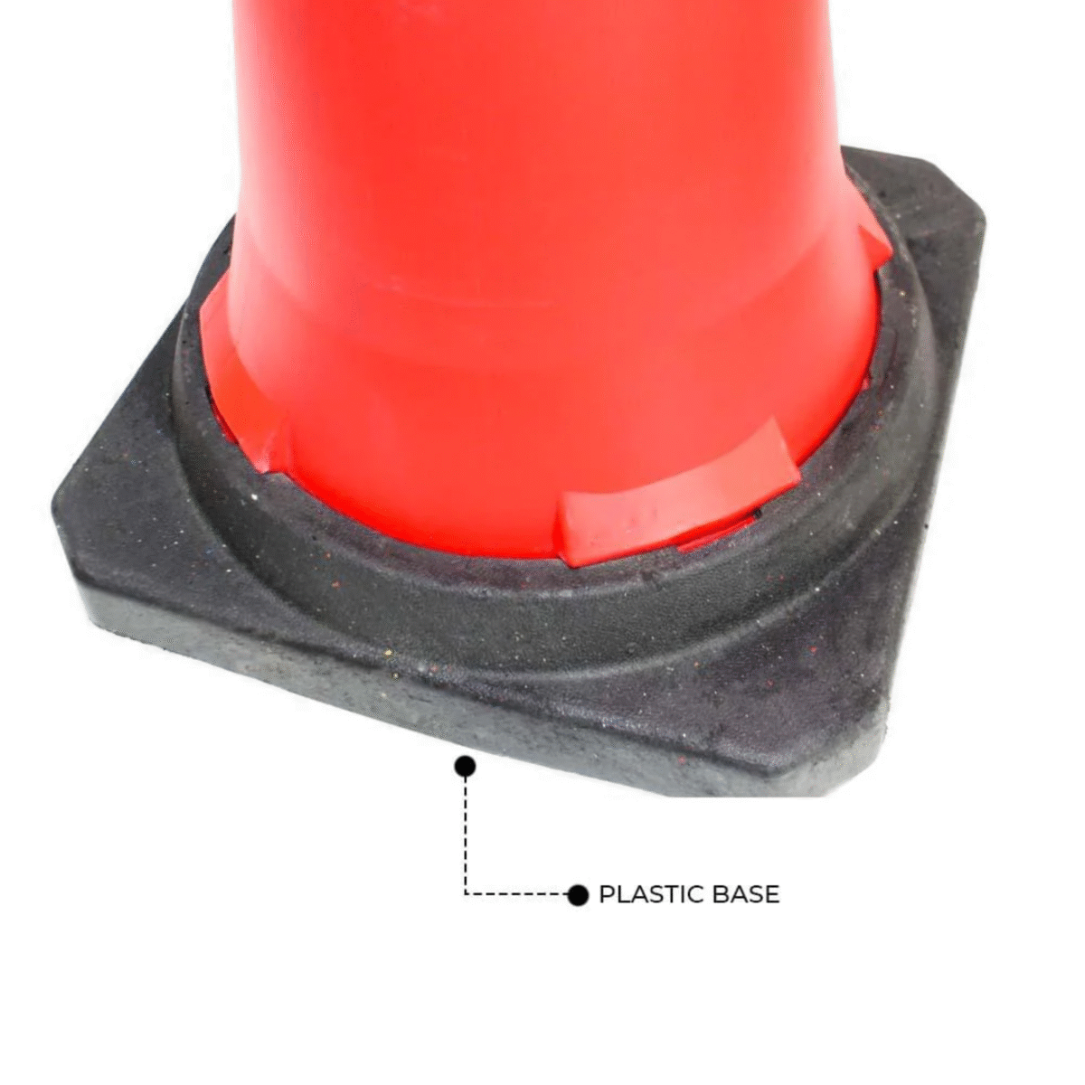 Traffic Cone 75 x 40CM PPC with PE Base - Red