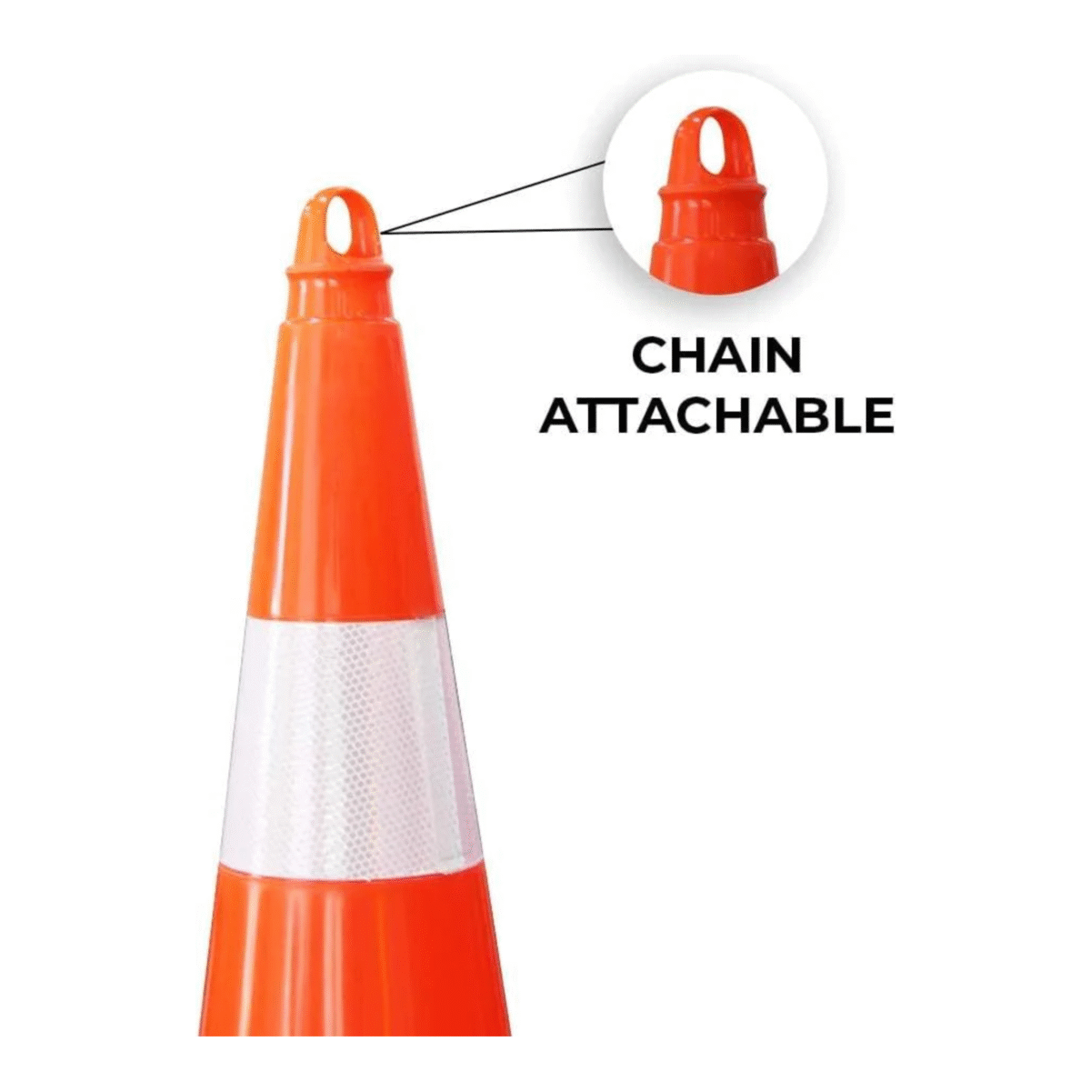 Traffic Cone 750 MM | Unbreakable Full Soft PVC Reflective Safety Cone