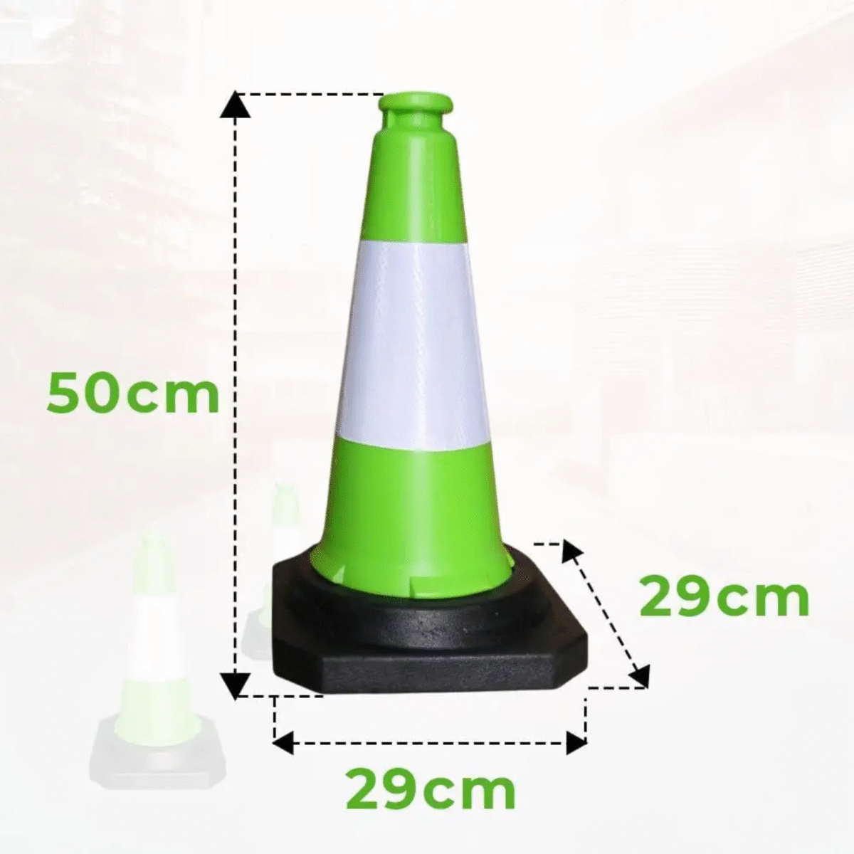 Traffic Safety Cone 50CM - Green