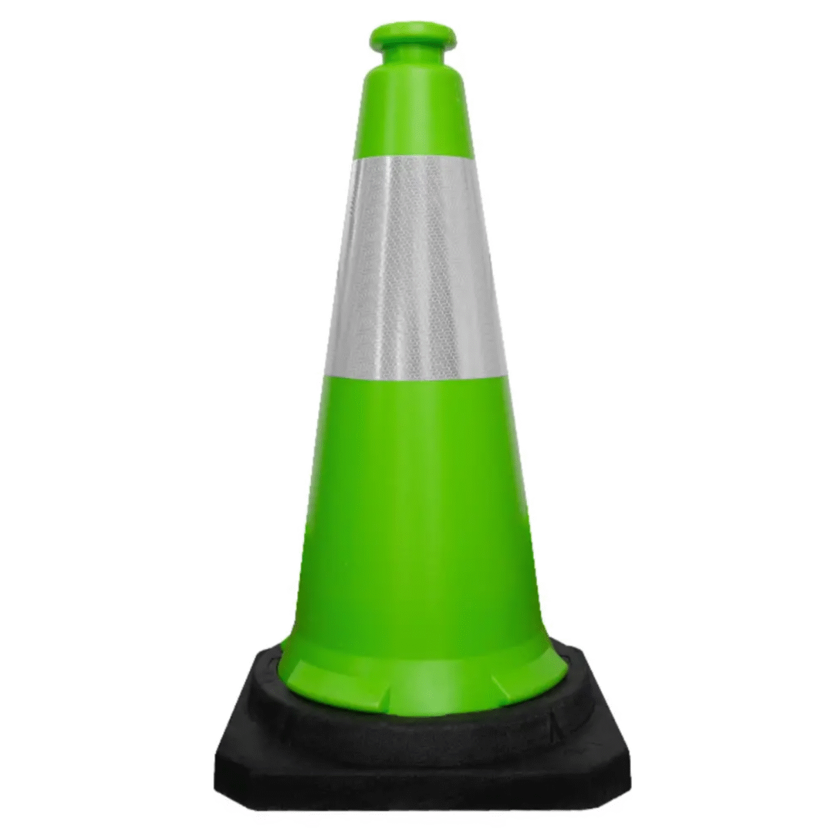 Traffic Safety Cone with Reflective Collar & PE Base 75CM - Green
