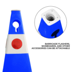 Unbreakable Safety Traffic Cone 620 MM with Cat-Eyes Lenses
