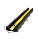 Wall Guard Rubber Wall Protector with Yellow Reflector 1000x150x50 AHSL-CH 12102