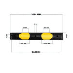 Wheel Stop PPC with Yellow Reflectors 110CM AHSL-12233 UB