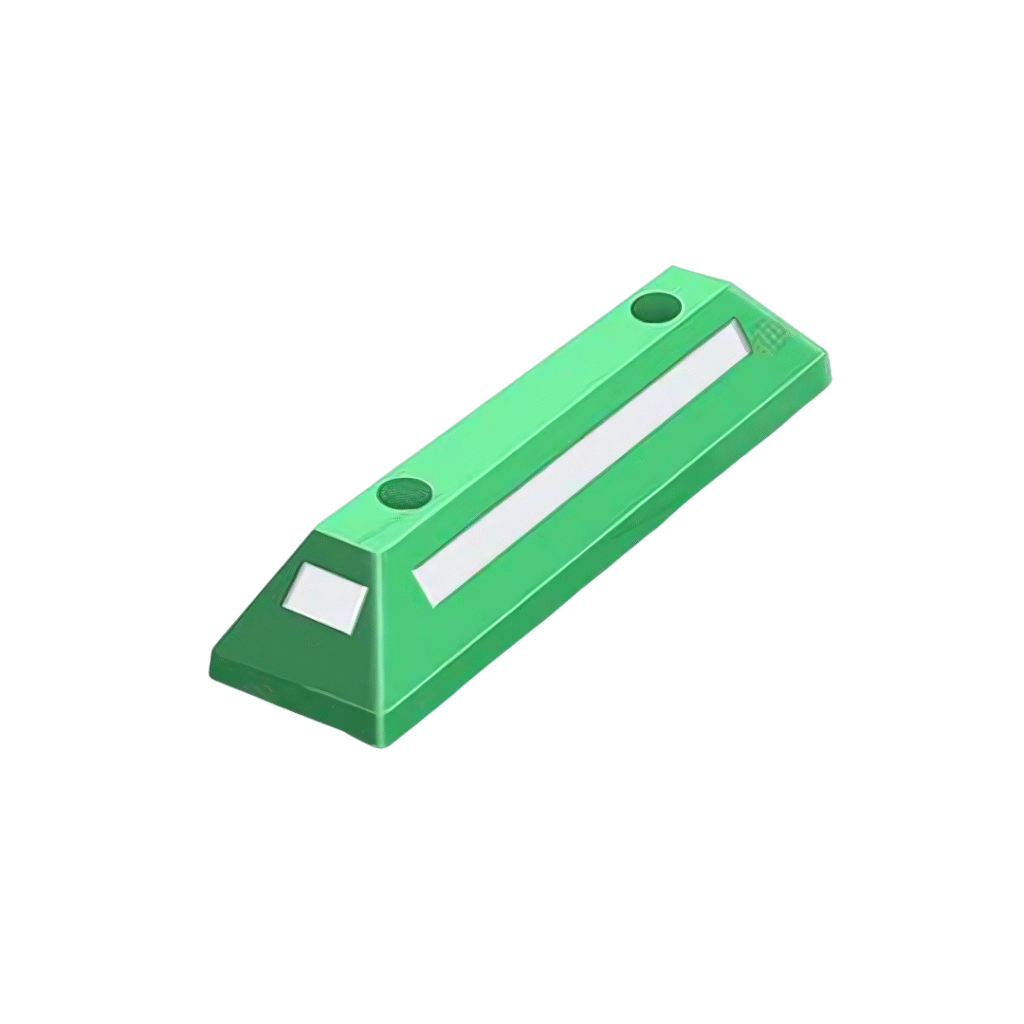 Wheel Stopper PVC Green with Reflective Stripes 570mm AHSL-AE 20003 G
