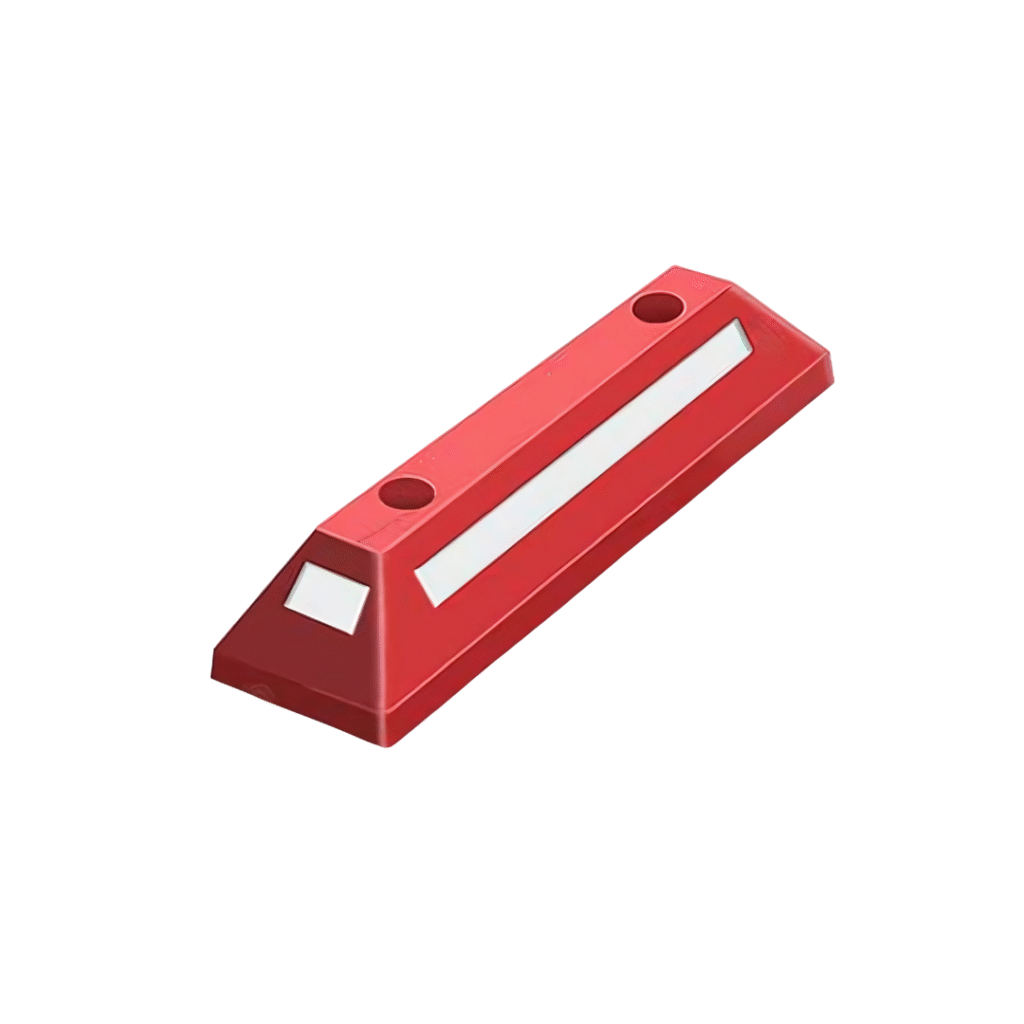 Wheel Stopper PVC Red with Reflective Stripes 570mm AHSL-AE 20003 R